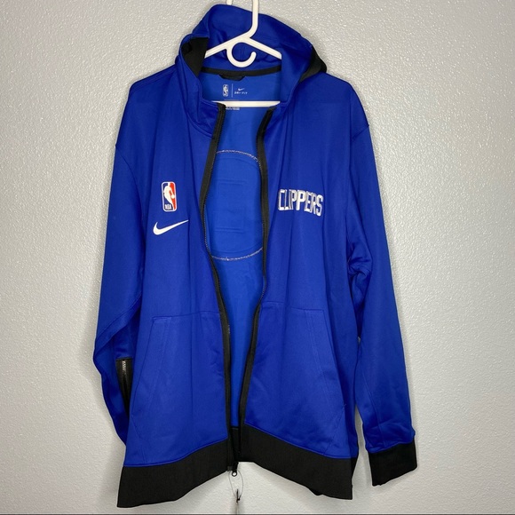 LA Clippers NBA Nike Showtime Therma Flex Full-Zip Hoodie CN4032-495 Blue Sz 3XL - Picture 4 of 9